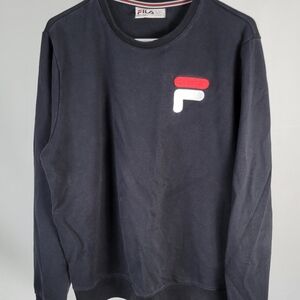 Fila Black Sweatshirt with Red and White Logo